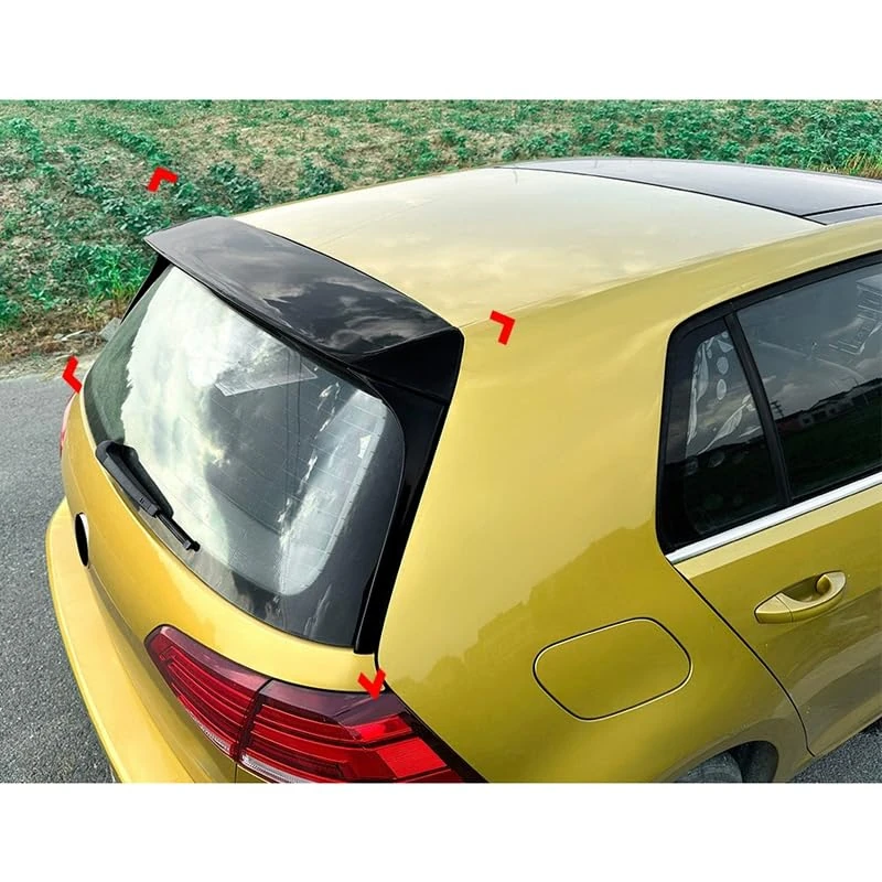 AutoStyle Roof spoiler compatible with Volkswagen Golf VII (7&7.5) HB 2012-2019 3-pieces (ABS Glossy Black)