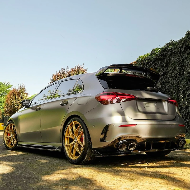 Oneway Roof Spoiler (Cap) compatible with Mercedes A-Class (W177) A45 S Aero Pack 2019-2023 & FL 2023- - Gloss black