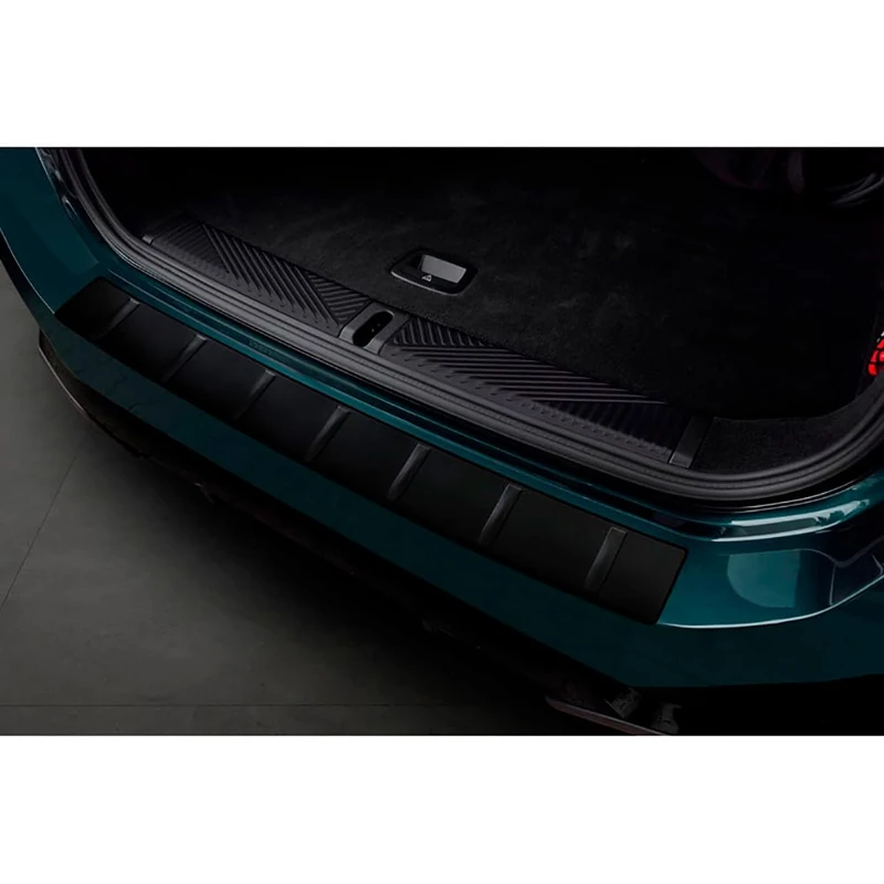 Avisa Matt Black Stainless Steel Rear bumper protector compatible with BMW 5 Series Touring (G61) 2024- incl. M-Sport 'Ribs'