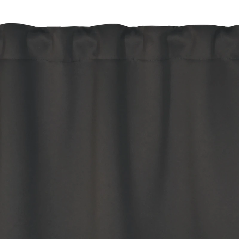 Atout Ciel M1 100% Blackout Curtain with Ruffle Tape 140 x 260 cm Ready to Hang Dark Grey