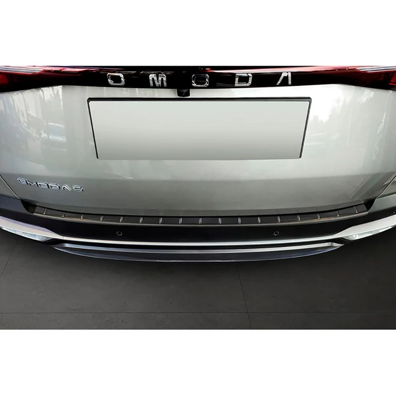 Avisa Black Stainless Steel Rear bumper protector compatible with Omoda 5 2024- 'Ribs'