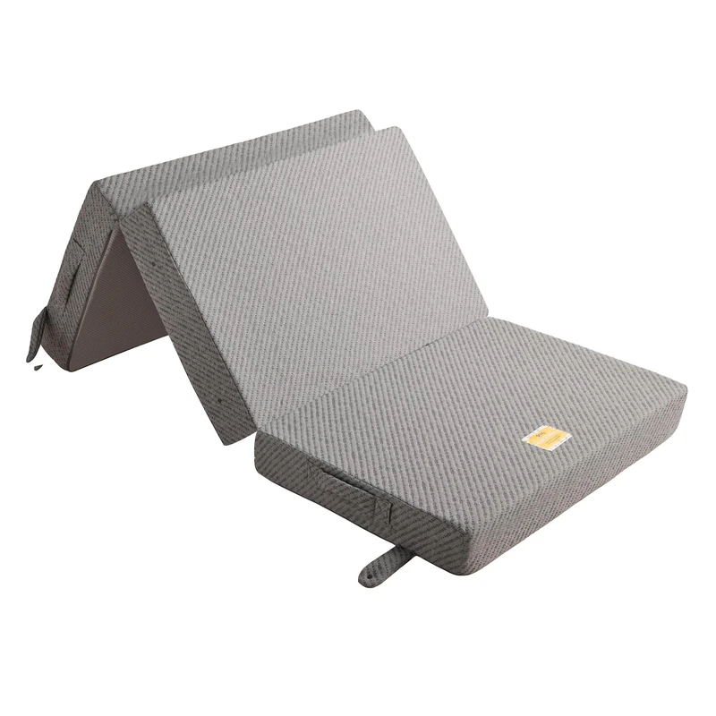 Snug Foldable Mattress - 10cm Foam Folding Floor Mattress Ideal Guest Bed Supportive Comfortable Trifold Design for Sleeping Sitting and Relaxing - Machine Washable Cover, Easy Storage - Single