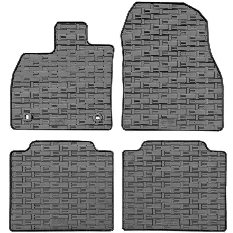 CIKCAR Set of Rubber Mats Compatible with Subaru Solterra 2022- & Toyota bZ4X 2021- (4-Piece + Mounting System) - Image 1