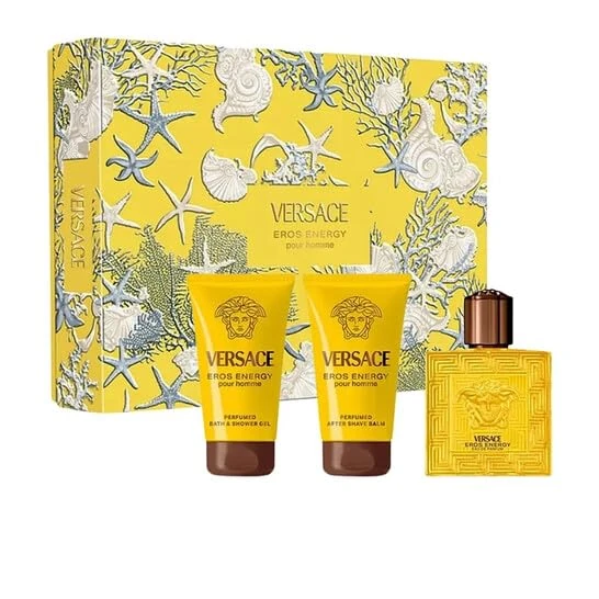 Versace Eros Energy by Versace for Men - 3 Pc Gift Set 1.7oz -EDP Spray, Bath and Shower Gel,After Shave Balm