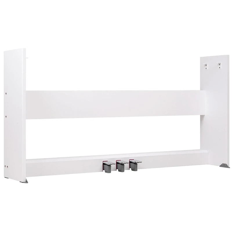 NUX | Wooden Digital Piano Stand for NPK-10 & NPK-20 | Sturdy White Keyboard Stand with 3 Pedals | Durable Wooden Piano Stand for Home, Studio & Practice