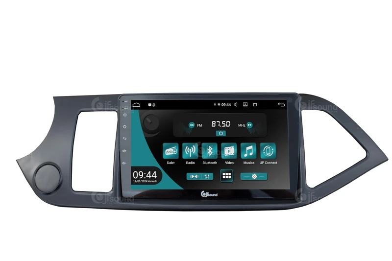 JF-039KP-UP-1 Android Car Radio Compatible with KIA PICANTO TA 2011-2016 | CarPlay and Android Auto | GPS | DAB+ | 9 Inch HD | Made in Italy