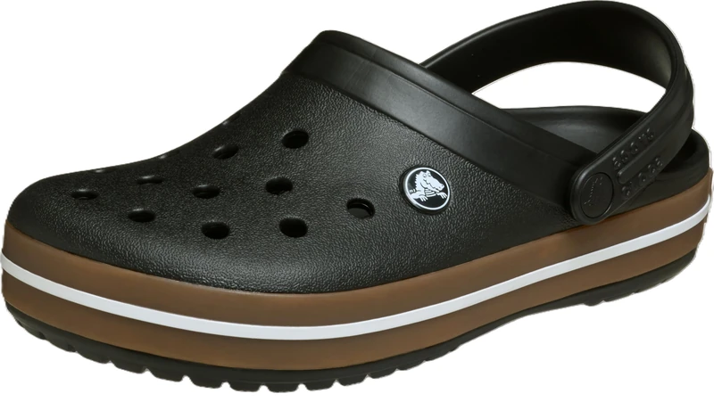 Crocs, Unisex Adult, Crocband Gum Clog, Black, 9 UK Men/ 10 UK Women