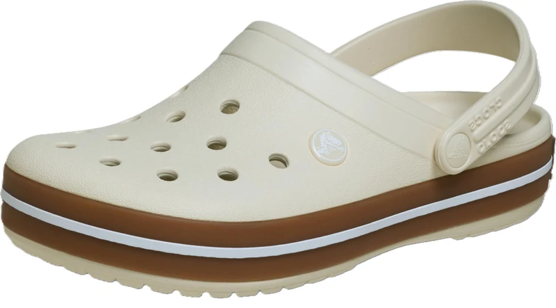Crocs, Unisex Adult, Crocband Gum Clog, Summit White, 10 UK Men