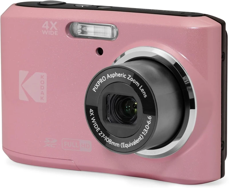 Kodak PIXPRO FZ45 Friendly Zoom 16MP 1080p Full HD Digital Camera with 4X Optical Zoom and 27mm Wide Angle Lens (Pastel Pink)
