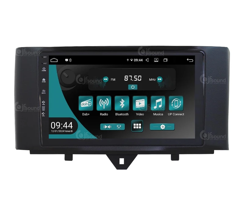 JF-039SO-UP Android Car Radio Compatible with SMART FORTWO 451 2011-2015 | CarPlay and Android Auto | GPS | DAB+ | 9 Inch HD | Made in Italy - Image 1