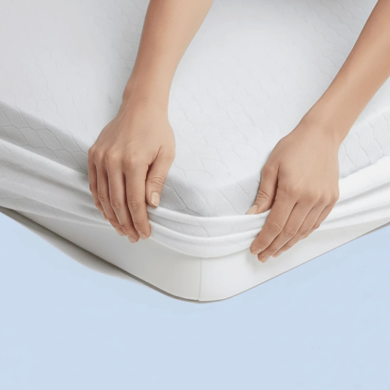 Caleffi - Double Mattress Protector - 180 x 200 cm + 25 cm Corners - Double Mattress Cover in Breathable Cotton - Protection and Comfort for Bed - Waxed Terry Bed with Aloe Essence