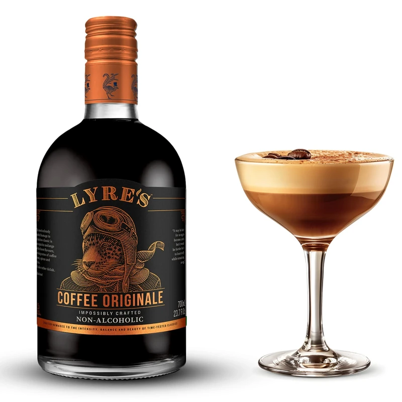 Lyre's Non Alcoholic Coffee Originale, Award Winning Low Calorie Alcohol Free Coffee Liqueur Alternative, Vegan Friendly Zero Proof Spirit for Non Alcoholic Espresso Martini and Mocktails (700ml)