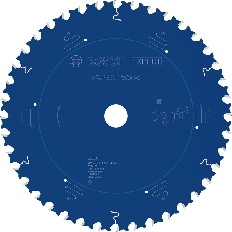 Bosch 1x Expert Wood Corded Circular Saw Blade for Table Saw (for Softwood, Hardwood, Ø mm, Professional Accessory Table Corded Circular Saw)