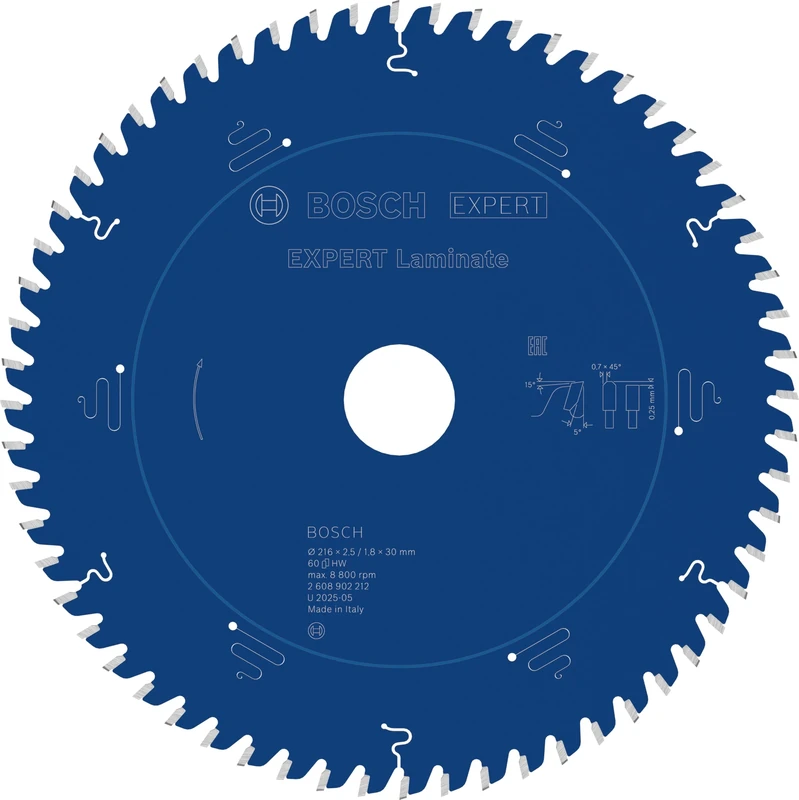 Bosch 1x Expert Laminate Corded Circular Saw Blade for Mitre Saw (for Laminate, Ø mm, Professional Accessory Mitre Corded Circular Saw)