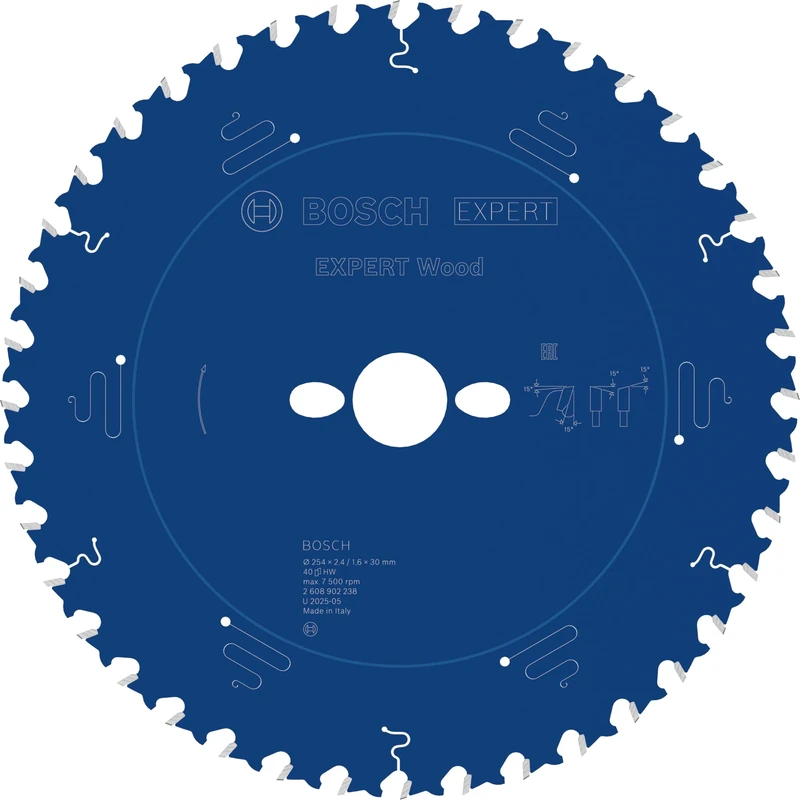 Bosch 1x Expert Wood Corded Circular Saw Blade for Table Saw (for Softwood, Hardwood, Ø mm, Professional Accessory Table Corded Circular Saw)