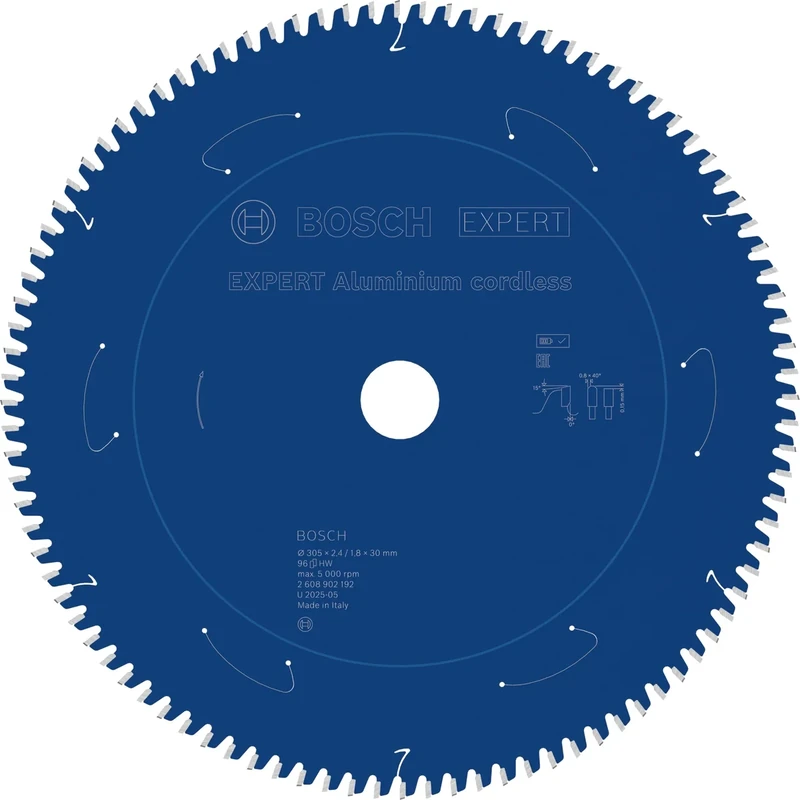 Bosch 1x Expert Aluminium Cordless Circular Saw Blade for Mitre Circular Saw (for Aluminium, Ø mm, Professional Accessory Mitre Cordless Circular Saw)