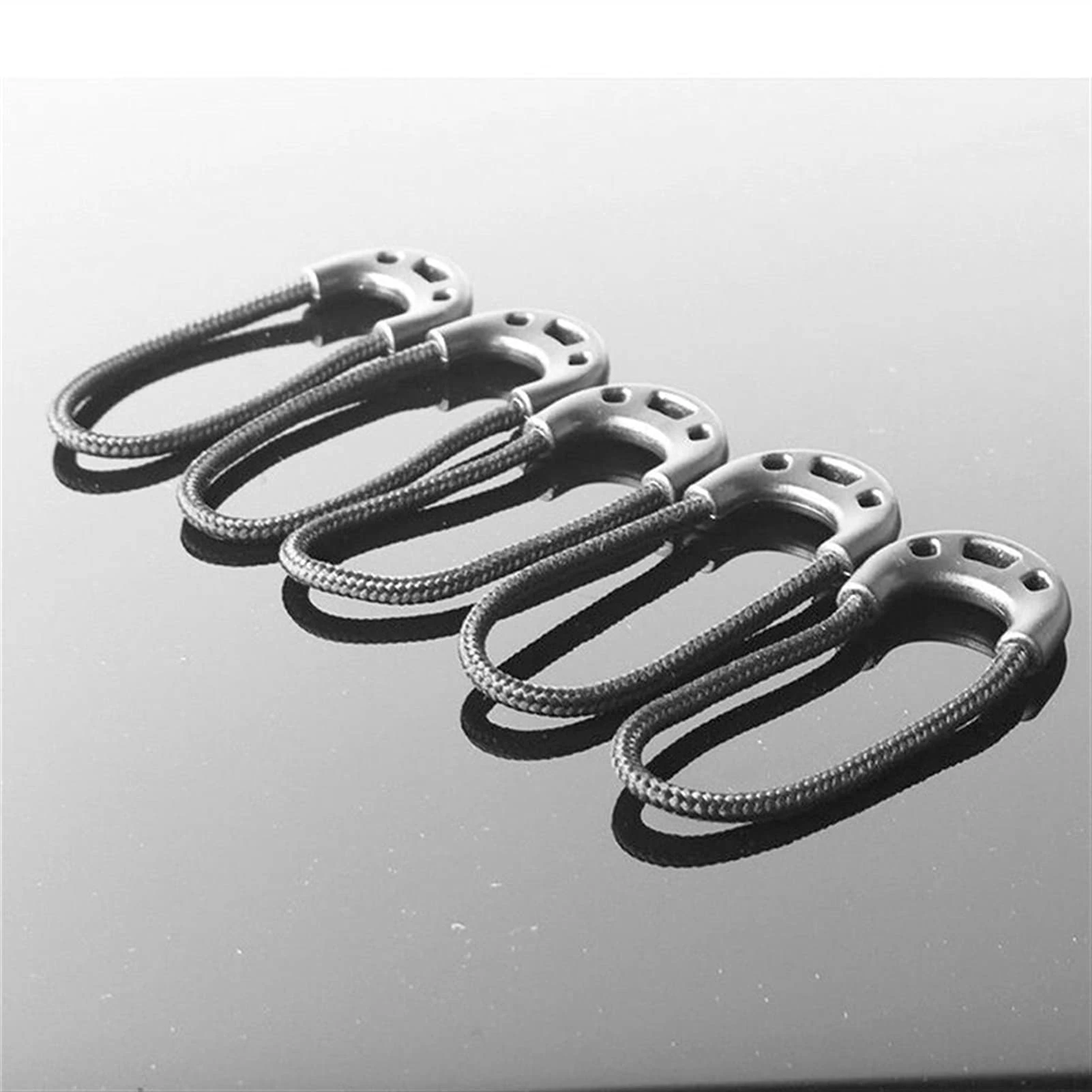 Lfang-Zippers Anti-Theft Zipper Pulls Cord Rope Ends Lock Zip Clip Buckle for Clothing Accessories, 5Pcs/Lot, Smooth and Durable