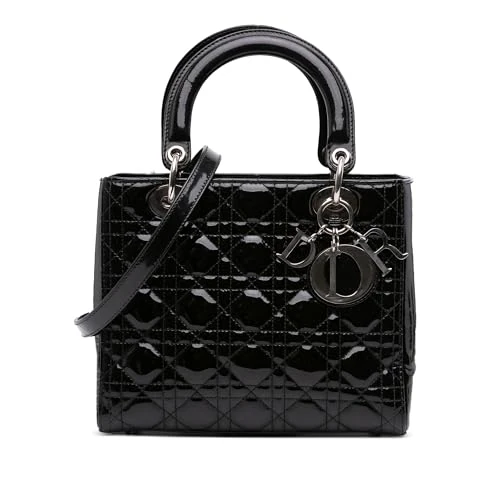 Dior Pre-Loved Medium Patent Cannage Lady