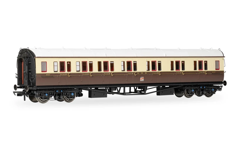 Hornby R40467 GWR Collet Coaches Corridor Composite LH 6521 Coach