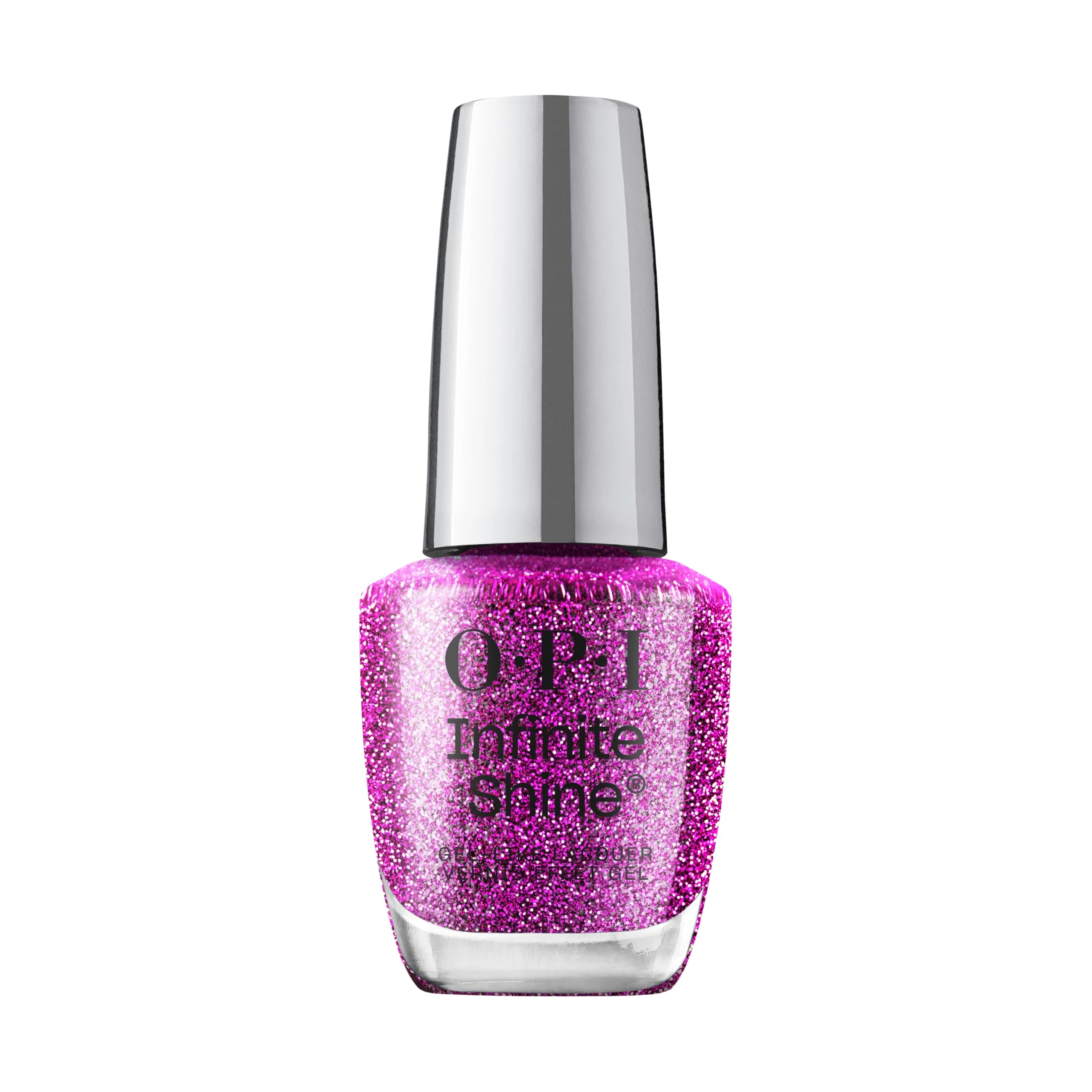 OPI Infinite Shine Nail Polish – A Lil Suga & Spice – Gel Like & Long Lasting Shimmery Dark Lilac Nail Polish – with Pre-Cured Gel Technology & OPI Pro-Wide Brush (15ml)