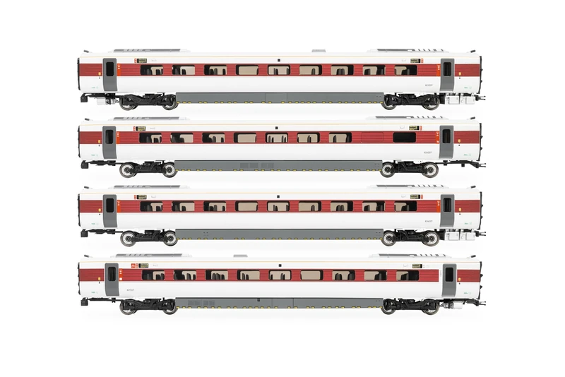Hornby R40493 LNER Azuma Class 801/2 Railway 200 4 Car Coach Pack, OO Gauge, for Ages 14 Years and Over - Image 1