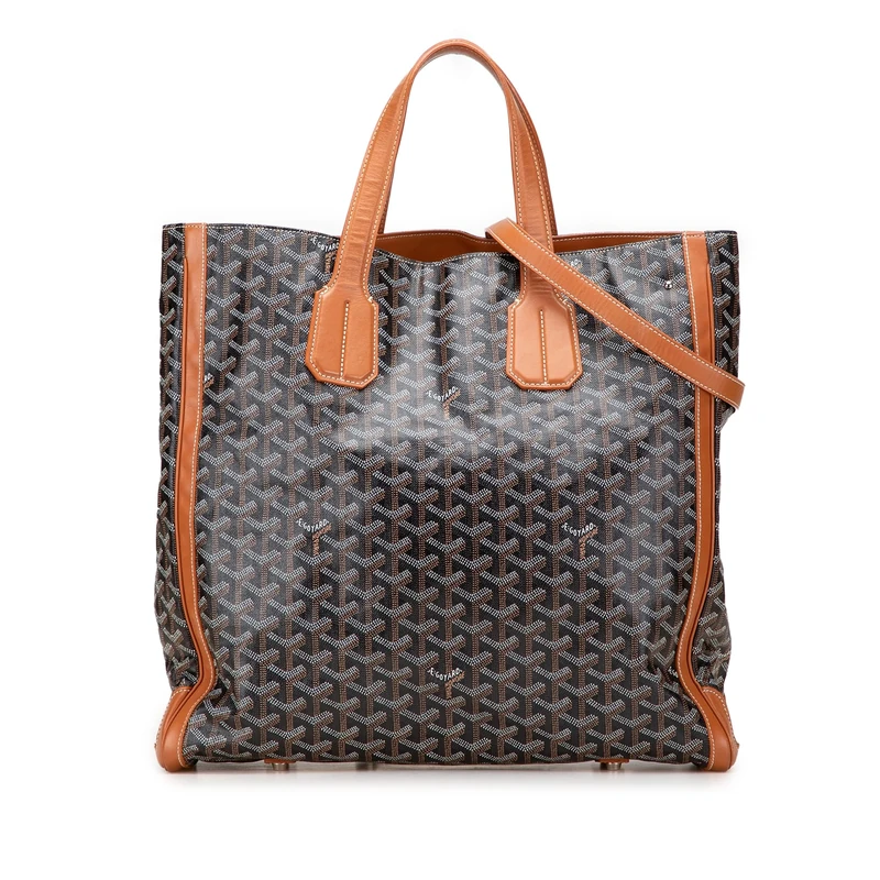 Goyard Pre-Loved Voltaire Handbag - Black Canvas, Excellent