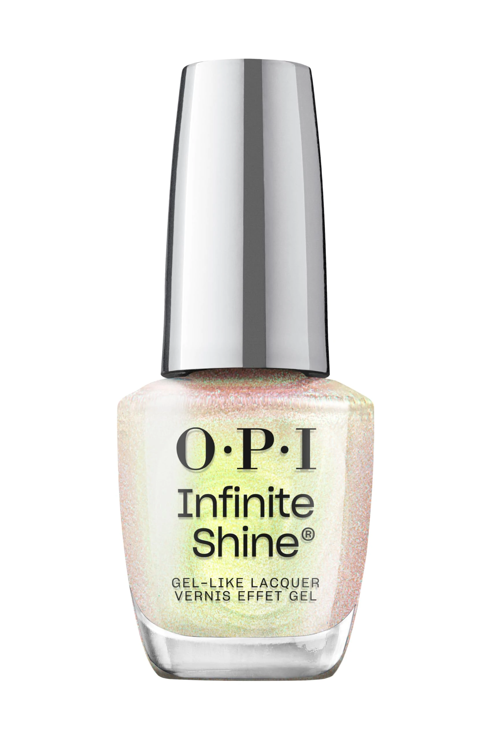 OPI Infinite Shine Nail Polish – MarshmelloOo So Sweet – Gel Like & Long Lasting Shimmery White-Green Nail Polish – with Pre-Cured Gel Technology & OPI Pro-Wide Brush (15ml)
