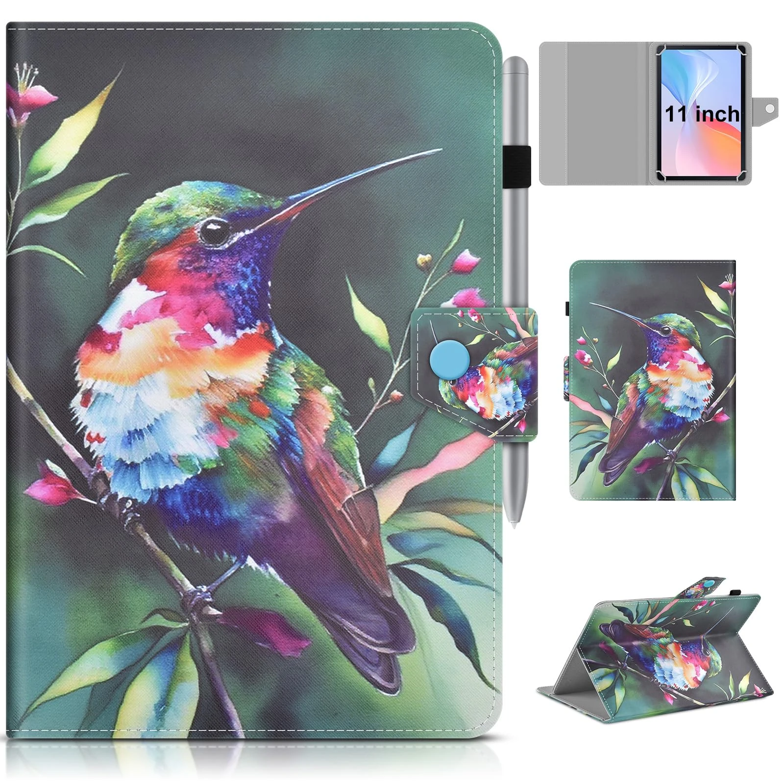 KATUMO Universal Case for All 11 inch Tablet, Portable Folio Leather Case Compatible with KINGRID/Doogee U11/ U11 Pro / A9+ / TABWEE/SVITOO/DEEMWOLF/Blackview/TECLAST P50 / Ainmel Tablet 11 inch