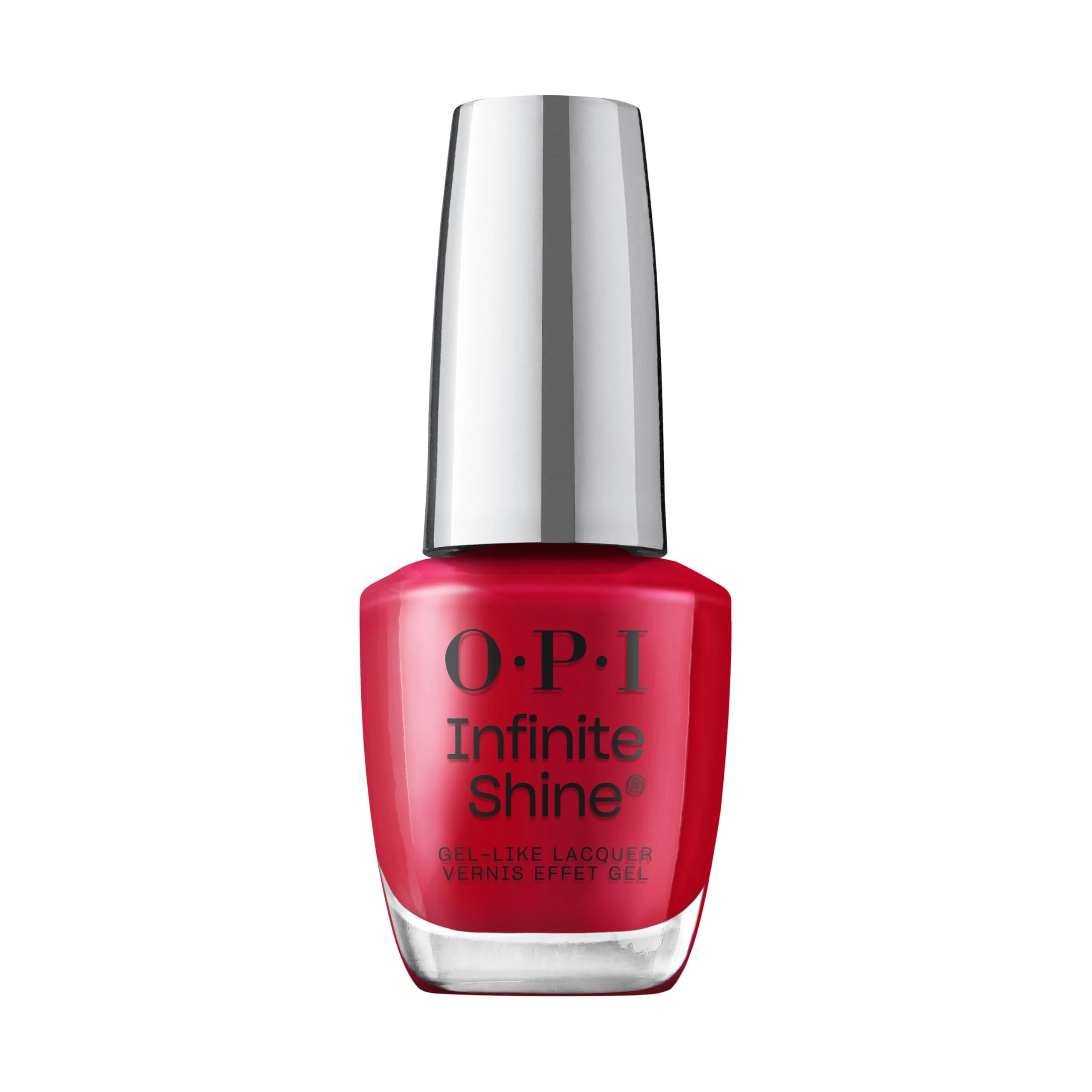 OPI Infinite Shine Nail Polish – Gumdrop Tha Ball – Gel Like & Long Lasting Vibrant Red Crème Nail Polish – with Pre-Cured Gel Technology & OPI Pro-Wide Brush (15ml)