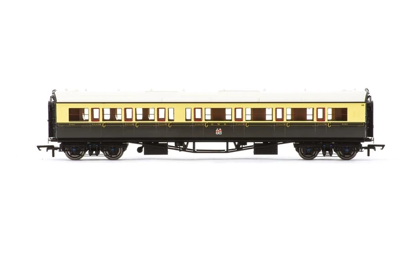 Hornby R40468 GWR Collet Coaches Corridor Composite RH 6522 Coach, Brown/Cream