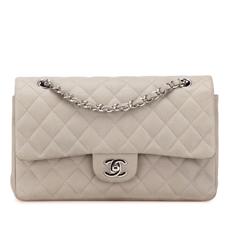 Chanel Pre-Loved Medium Classic Caviar Double Flap Shoulder Bag