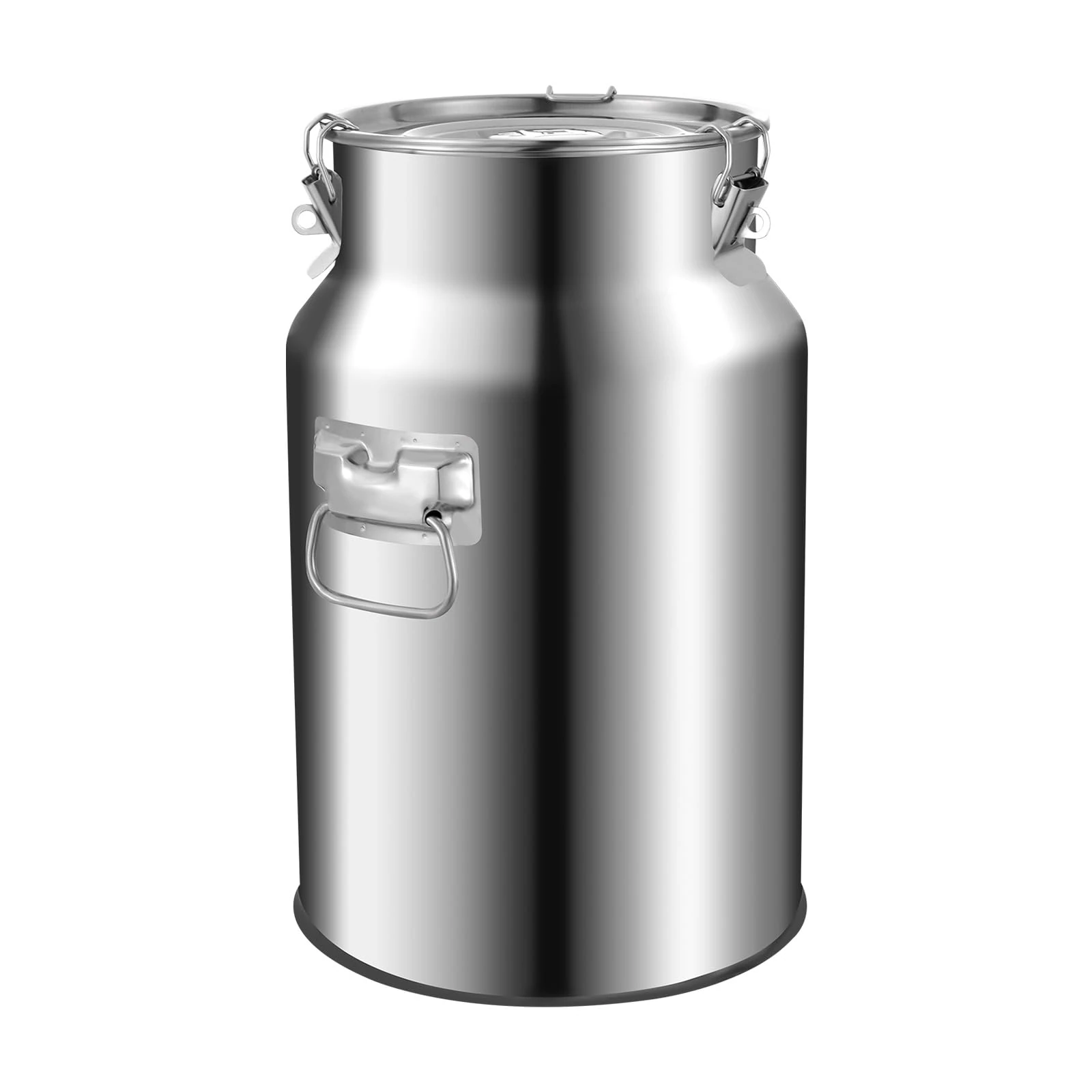 Beer Barrel, Stainless Steel Barrel, 18L Stainless Steel Container, 201 Stainless Steels Fermenter with Lid, Wine Beer Craft Barrel Storage Oil Water Barrel, 25*40 cm, for Storage of Milk Water Rice