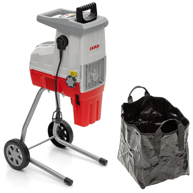 IKRA Electric Grinder ILH 3000 S, Power 3,000 W, Branch Thickness up to 44 mm, incl. Collection Bag 45 l