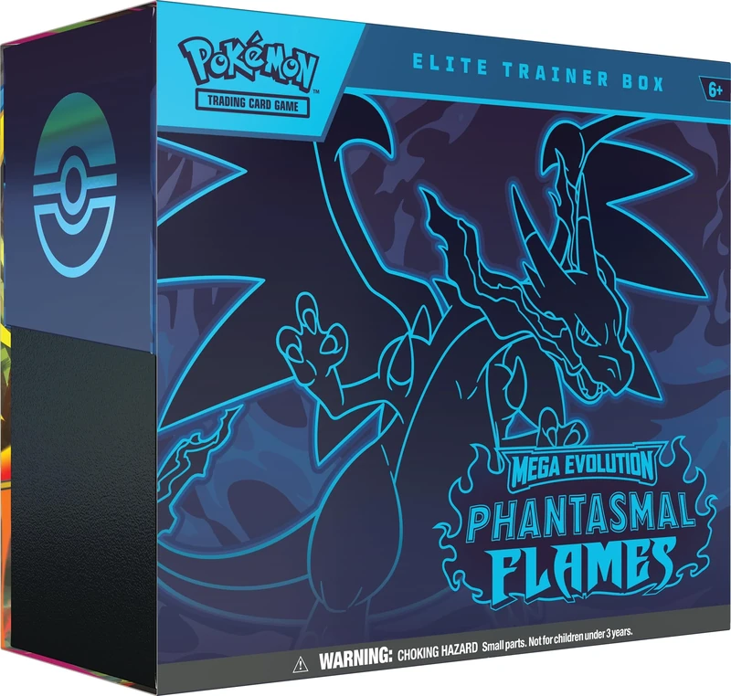 Pokémon TCG: Mega Evolution—Phantasmal Flames Elite Trainer Box (1 Full-Art Promo Card, 9 Booster Packs & Premium Accessories)