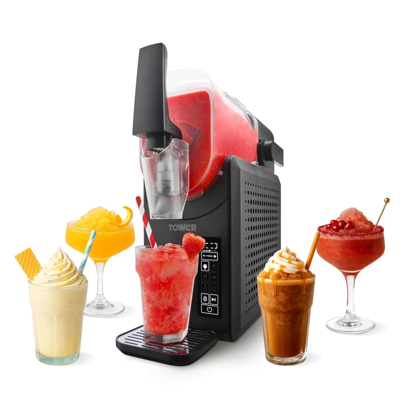 Tower T19058 Frozen Drink Slushie Maker with Digital Display, 220 W, Black