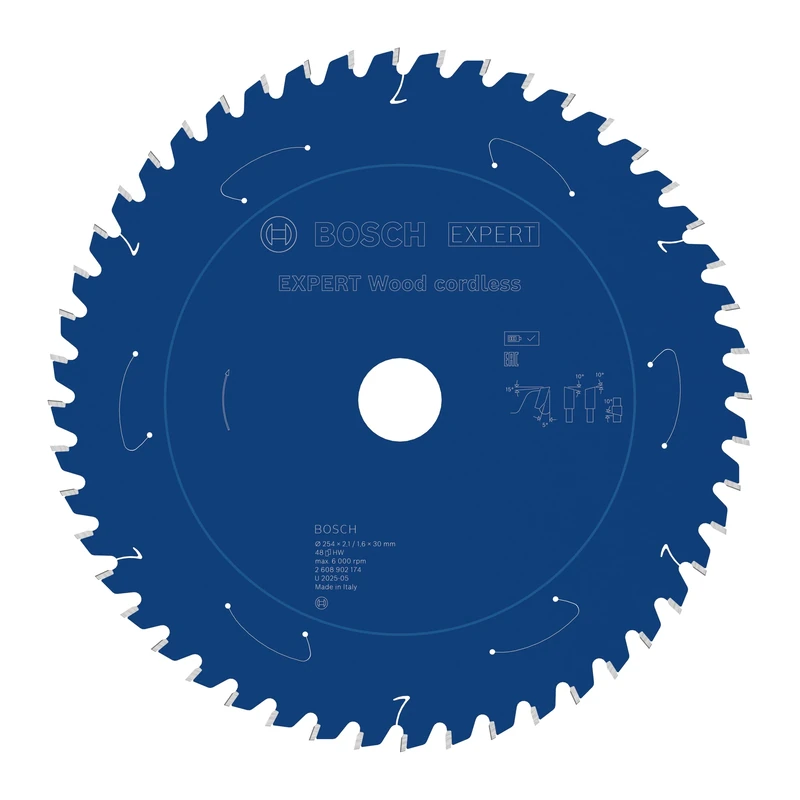 Bosch 1x Expert Wood Cordless Circular Saw Blade for Mitre Saw (for Softwood, Hardwood, Ø mm, Professional Accessory Mitre Cordless Circular Saw)