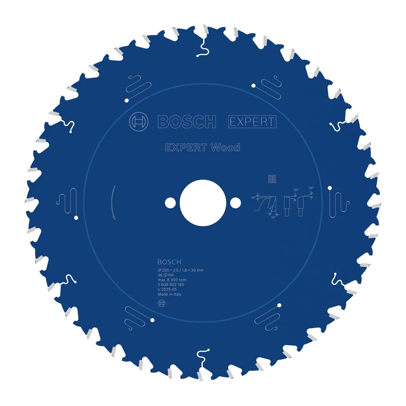 Bosch 1x Expert Wood Corded Circular Saw Blade for Handheld Circular Saw (for Softwood, Hardwood, Ø mm, Professional Accessory Hand-Held Corded Circular Saws)