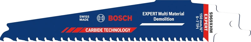 Bosch 10x Expert Multi Material Demolition S969XHM Blade (for Wood with Metal, Construction Wood with Mortar and Nails, Length 150 mm, Professional Accessory Reciprocating Saw)