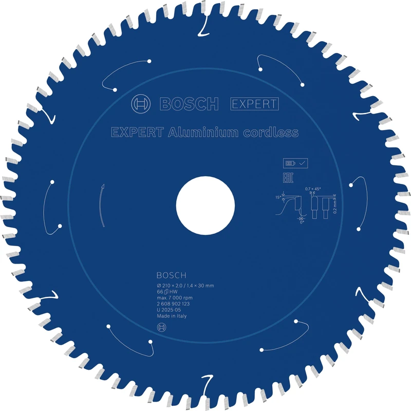 Bosch 1x Expert Aluminium Cordless Circular Saw Blade for Table Circular Saw (for Aluminium, Ø mm, Professional Accessory Table Cordless Circular Saw)