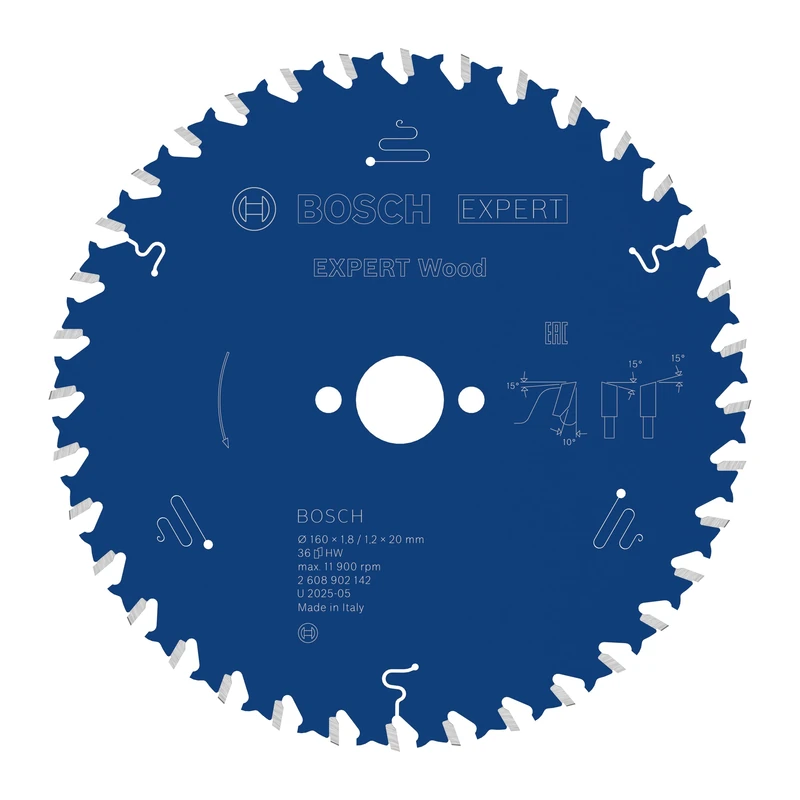 Bosch 1x Expert Wood Corded Circular Saw Blade for Handheld Circular Saw (for Softwood, Hardwood, Ø mm, Professional Accessory Hand-Held Corded Circular Saws)