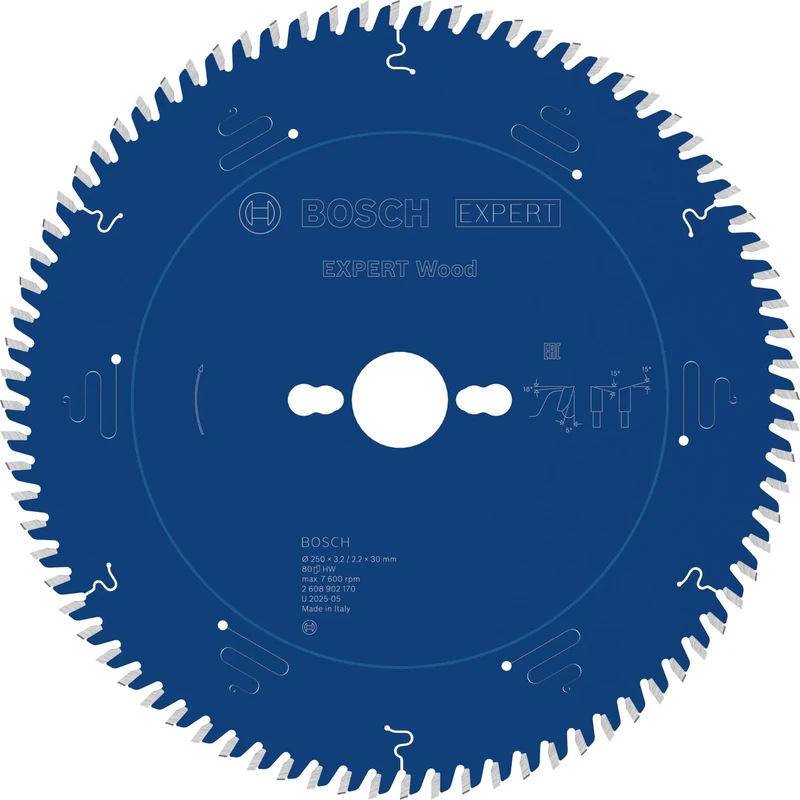 Bosch 1x Expert Wood Corded Circular Saw Blade for Table Saw (for Softwood, Hardwood, Ø mm, Professional Accessory Table Corded Circular Saw)