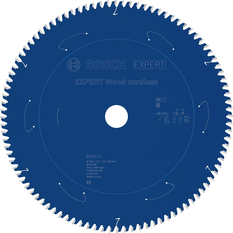Bosch 1x Expert Wood Cordless Circular Saw Blade for Mitre Saw (for Softwood, Hardwood, Ø mm, Professional Accessory Mitre Cordless Circular Saw)