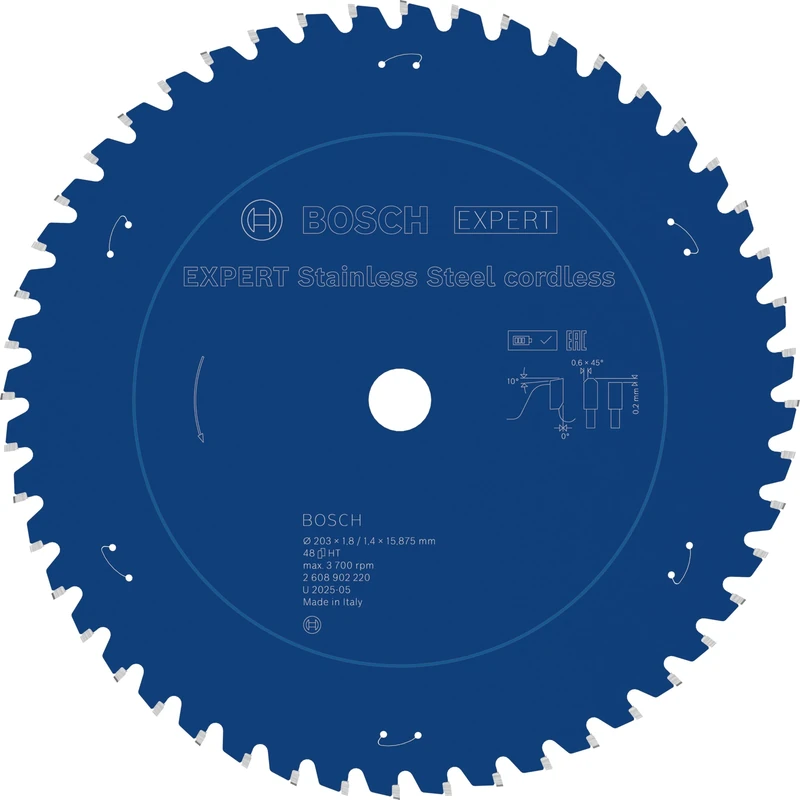 Bosch 1x Expert Stainless Steel Cordless Circular Saw Blade for Handheld Dry Cutter (for Stainless Steel, Ø mm, Professional Accessory Hand-Held Cordless Dry Cutter)