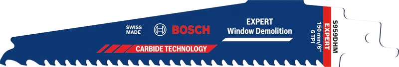 Bosch 10x Expert Window Demolition S959DHM Blade (for Wood with Metal, Steel, Length 150 mm, Professional Accessory Reciprocating Saw)