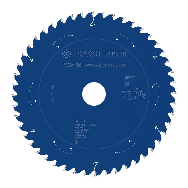 Bosch 1x Expert Wood Cordless Circular Saw Blade for Table Saw (for Softwood, Hardwood, Ø mm, Professional Accessory Table Cordless Circular Saw)