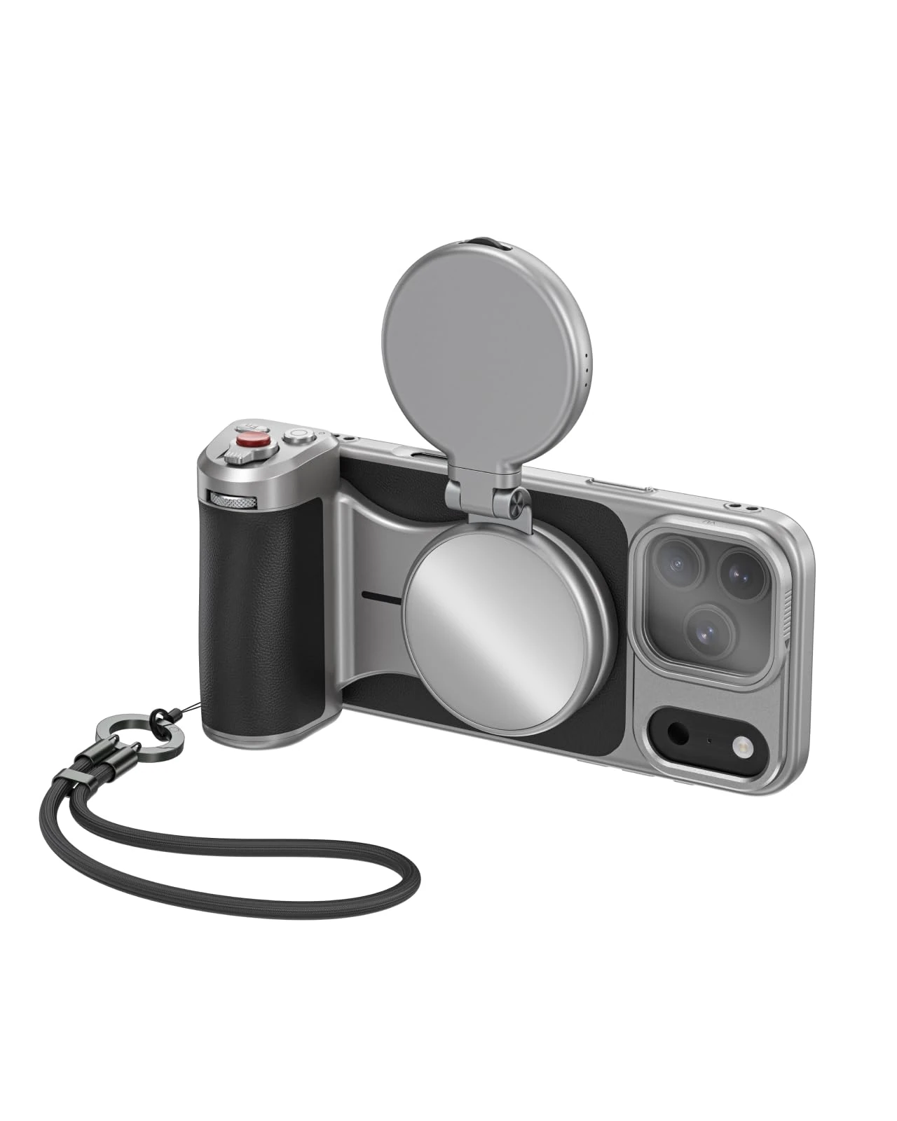 TELESIN Master Grip Kit for iPhone 17 Pro Max, Magnetic Phone Camera Grip with C03 Selfie Light+ UV Filters, Creator Kit Built-in 3200mAh Battery Wireless Charging - Cooling Graphene Case, Handle Grip