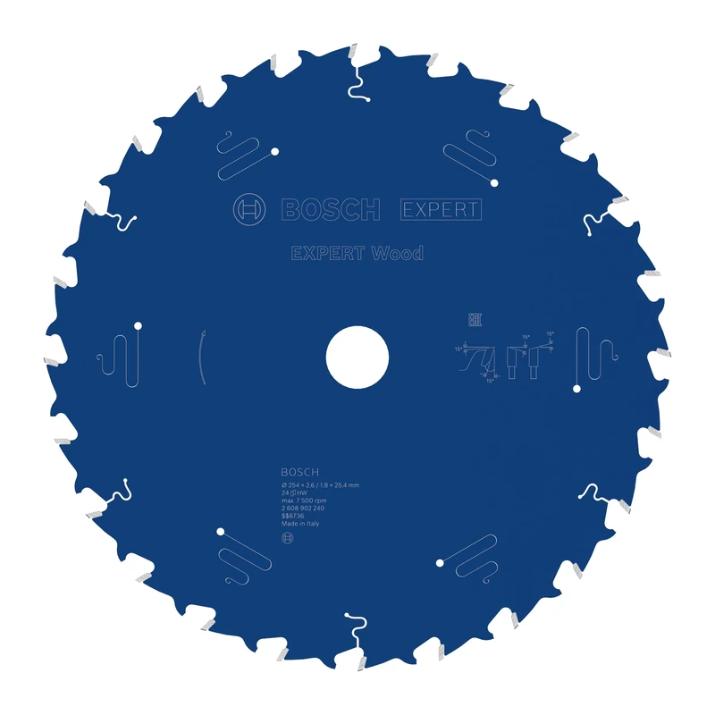 Bosch 1x Expert Wood Corded Circular Saw Blade for Table Saw (for Softwood, Hardwood, Ø mm, Professional Accessory Table Corded Circular Saw)