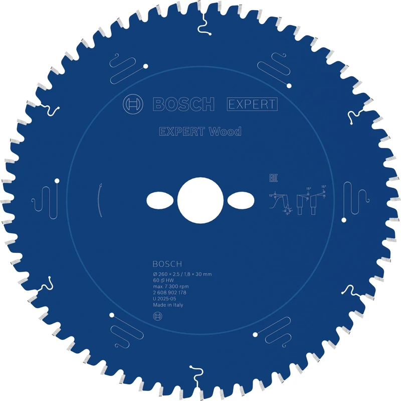 Bosch 1x Expert Wood Corded Circular Saw Blade for Mitre Saw (for Softwood, Hardwood, Ø mm, Professional Accessory Mitre Corded Circular Saw)