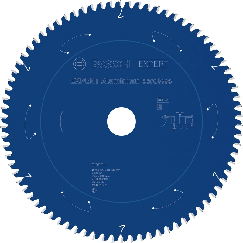 Bosch 1x Expert Aluminium Cordless Circular Saw Blade for Mitre and Table Circular Saw (for Aluminium, Ø mm, Professional Accessory Mitre Cordless Circular Saw, Table Cordless Circular Saw)
