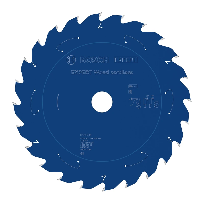Bosch 1x Expert Wood Cordless Circular Saw Blade for Table Saw (for Softwood, Hardwood, Ø mm, Professional Accessory Table Cordless Circular Saw)